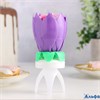 Свеча для торта музыкальная Тюльпан крутящаяся фиолетовая 14,5×6 см 2919692 РА-00019248