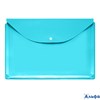 Папка конверт на кнопке 31х23см 300мкм прозрачная бирюзовая 3071300 deVente РА-00022011