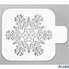 Трафарет пластик Большая снежинка 9х9 см 5120568 РА-00022030