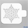 Трафарет пластик Снежинка 9х9 см 5120572 РА-00022031