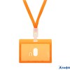 Бейдж - карман горизонтальный внешний размер 100×74 мм внутренний размер 90×54 мм оранжевый с оранже РА-00022195