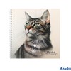 Скетчбук 190х190мм 40л гребень мягк.обл. Зеленоглазый котик блок-крафт 80г/м2 PROF-PRESS 40-0313 РА-00022355
