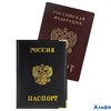 Обложка для паспорта А6 кожзам черная с металл.уголками Россия MILAND ОП-0672 РА-00022259