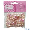 Бусины франц.сирень декоративные круглые пластиковые 39г 6-14мм 100шт Pink Dream deVENTE 8001206 РА-00022246